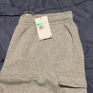 Nike Men's Heather Gray Cargo Sweat Shorts